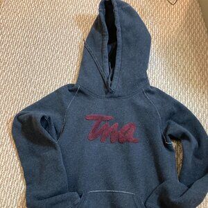 # 102 TNA Distressed Dark Grey Hoodie, Size Small